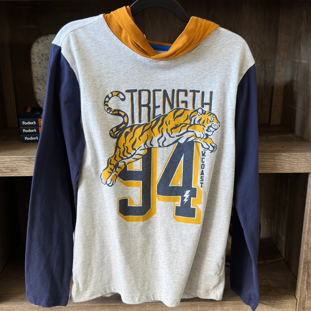 Old Navy long sleeve hooded graphic t-shirt